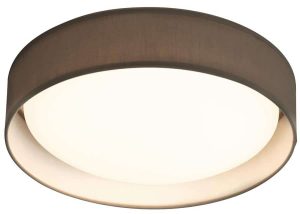 Gianna 25w LED 50cm flush ceiling light grey shade