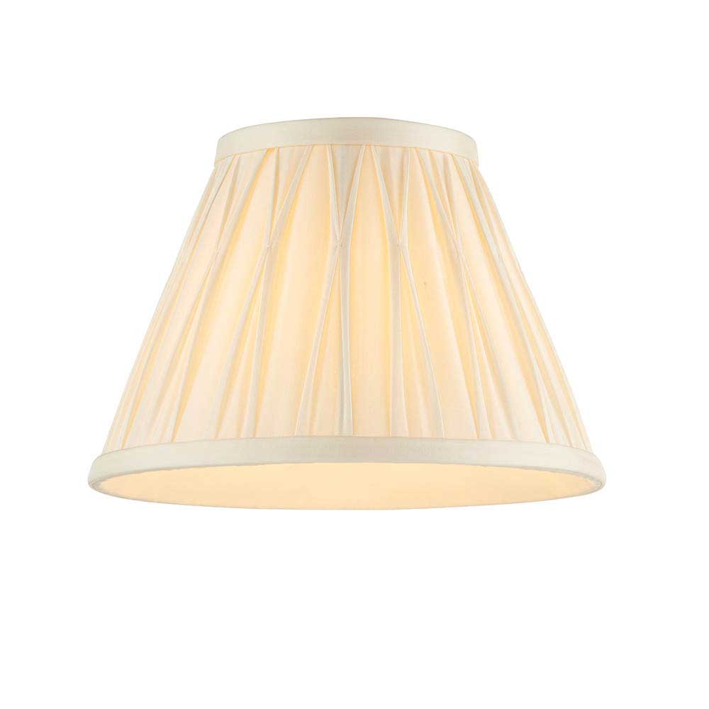Chatsworth Pinch Pleat Tapered 8″ Ivory Silk Table / Wall Lamp Shade