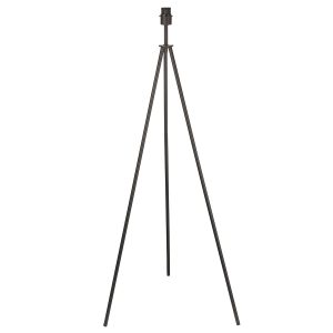 Tripod floor lamp base only in matt black on white background