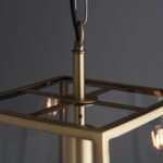 Endon Hurst 1 Light Pendant Lantern Antique Brass