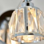 Ria Single Switched Bathroom Wall Light Chrome / Crystal