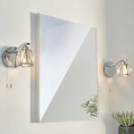 Ria Single Switched Bathroom Wall Light Chrome / Crystal