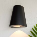 Endon Helm LED Modern Outdoor Wall Down Light Black