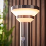 Endon Halton 50cm Solar Outdoor Post Light PIR Stainless