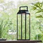 Endon Linterna Large Solar Outdoor Table Lantern Black