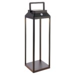 Endon Linterna Large Solar Outdoor Table Lantern Black