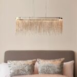 Orphelia LED Oval Waterfall Pendant Light Polished Chrome
