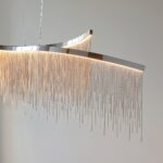 Orphelia LED Criss Cross Waterfall Pendant Light Chrome
