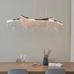 Orphelia LED Criss Cross Waterfall Pendant Light Chrome