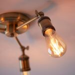 Endon Hal 3 Light Semi Flush Ceiling Light Antique Brass