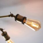 Endon Hal 5 Light Semi Flush Ceiling Light Antique Brass