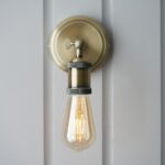 Endon Hal Single Lamp Switched Wall Light Antique Brass