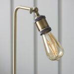 Endon Hal 1 Light Industrial Table Lamp Antique Brass