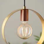 Endon Hoop Contemporary 1 Light Pendant Multi Plated
