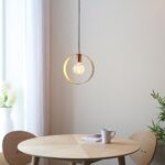 Endon Hoop Contemporary 1 Light Pendant Multi Plated