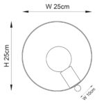 Endon Hoop 1 Light Contemporary Table Lamp Multi Plated