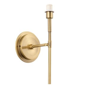 Rennes antique brass finish wall light fitting only on white background