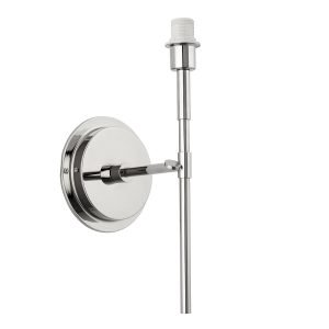 Rennes polished nickel wall light fitting only on white background