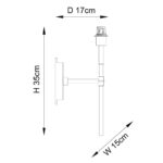 Endon Rennes Polished Nickel Wall Light Fitting Only