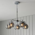 Endon Dimple Telescopic 5 Light Pendant Polished Chrome