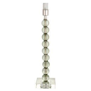 Adelie stacked grey-green table lamp base only on white background