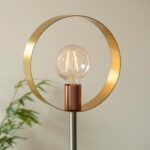 Endon Hoop 1 Light Contemporary Floor Lamp Multi Plated
