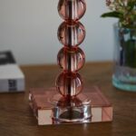 Endon Adelie Stacked Blush Crystal Table Lamp Base Only