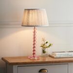 Endon Adelie Stacked Blush Crystal Table Lamp Base Only