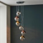 Paloma 6 Light Cluster Pendant Chrome, Copper, Gold