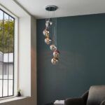 Paloma 6 Light Cluster Pendant Chrome, Copper, Gold