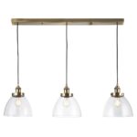 Endon Hansen 3 Light Bar Pendant Antique Brass