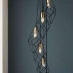Endon Jaxon 6 Light Cluster Pendant Matt Black & Gold