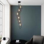 Endon Jaxon 6 Light Cluster Pendant Matt Black & Gold