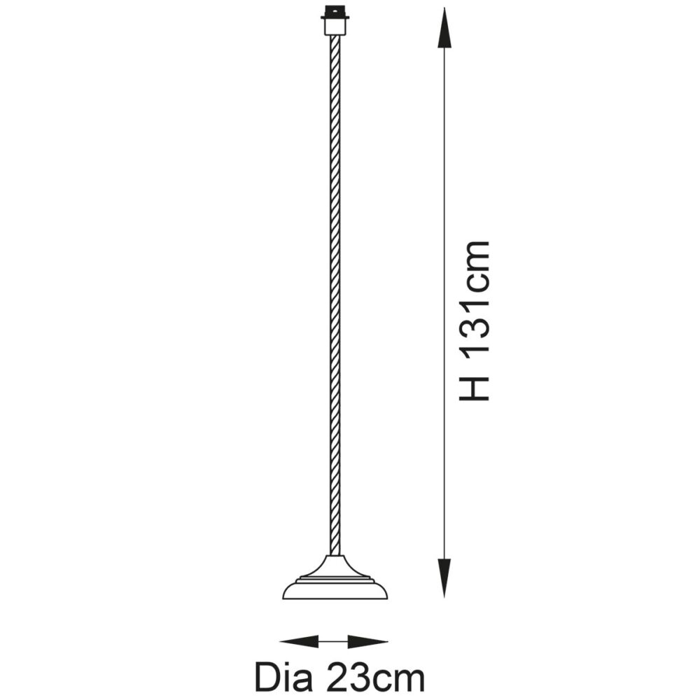 Endon Suki Floor Lamp Base Only Antique Brass 98256