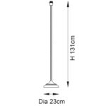 Endon Suki Floor Lamp Base Only Polished Nickel