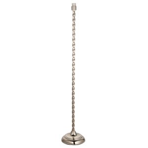 Suki floor lamp base only in polished nickel on white background