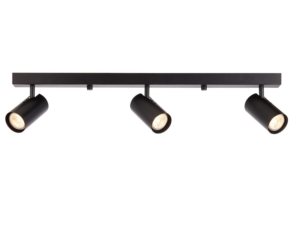 Endon Rez 3 Light Ceiling Spotlight Plate Matt Black