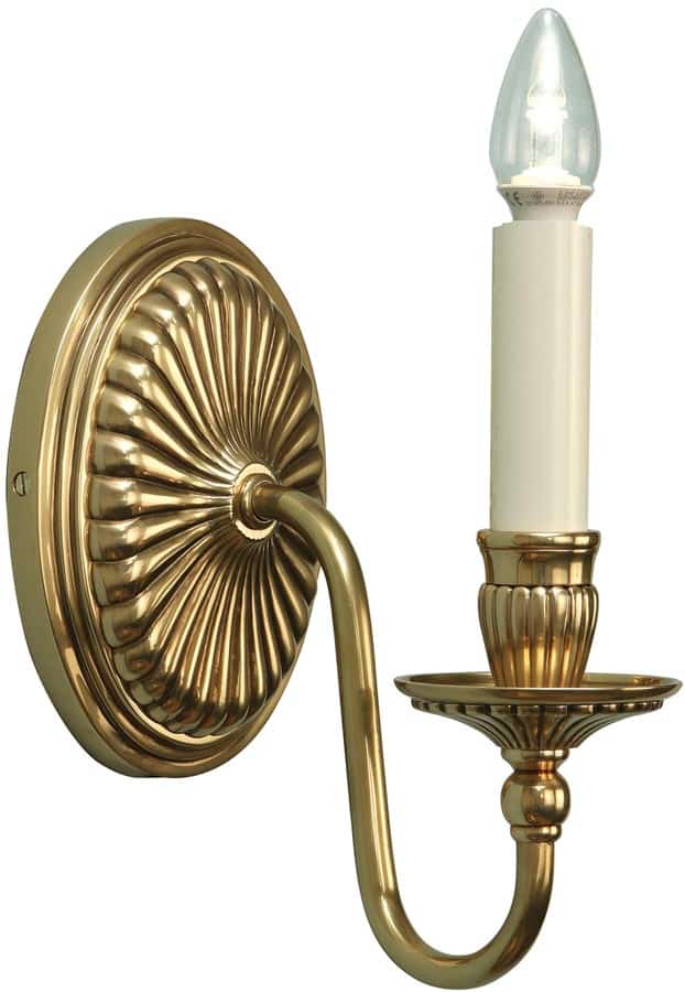 fitzroy georgian style solid cast brass single wall light 63824