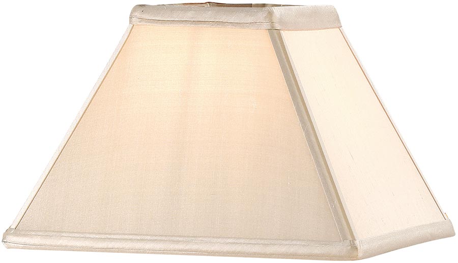 Alice Oyster Faux Silk 9 Inch Square Tapered Table Lamp Shade