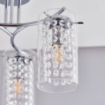 Alda Polished Chrome Semi Flush 3 Light Ceiling Fitting