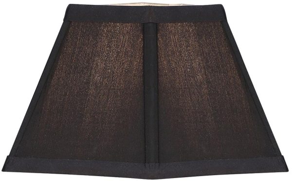 Alice Black Faux Silk 5 Inch Square Tapered Wall Lamp Shade