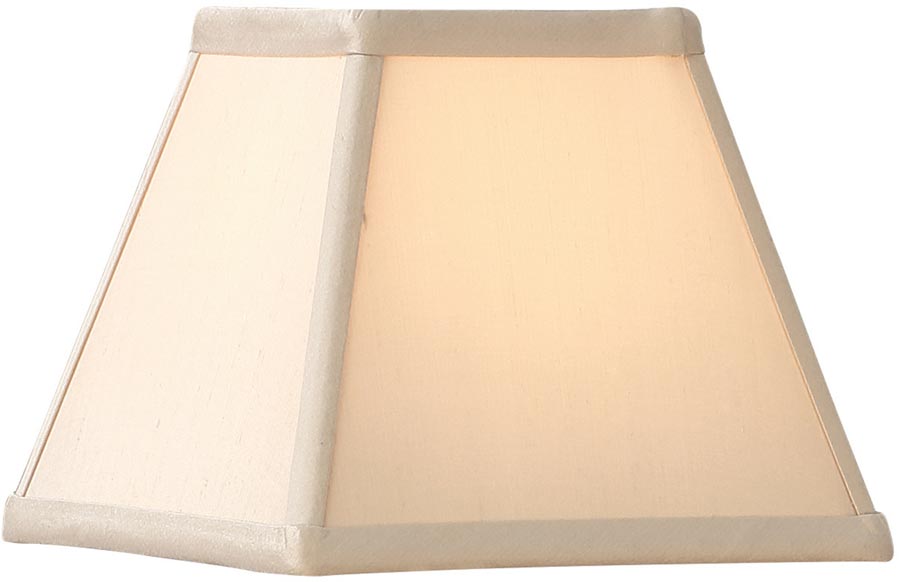 Alice Oyster Faux Silk 5 Inch Square Tapered Wall Lamp Shade