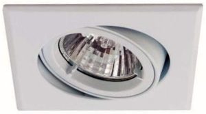 Twistlock Square White Finish Gimbal Downlight