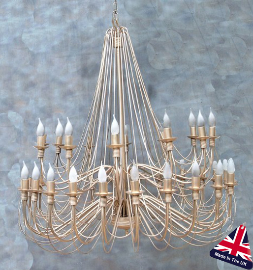 Camelot Italian Style Wrought Iron 36 Light Very Large Chandelier