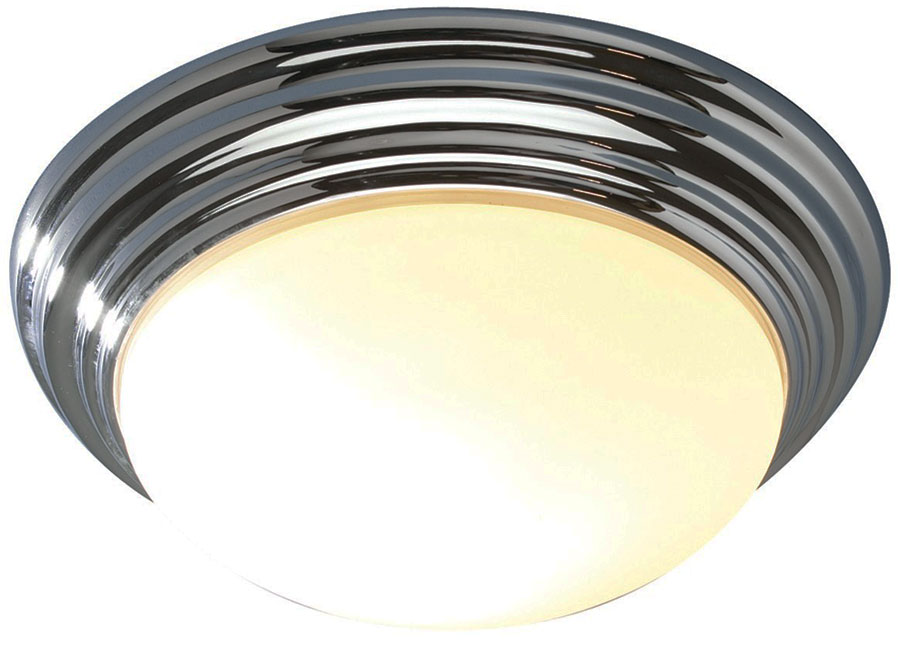 Dar Barclay Large Flush Bathroom Ceiling Light Chrome