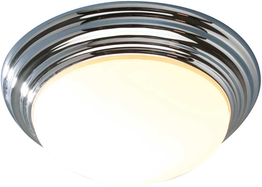 Dar Barclay Small Flush Bathroom Ceiling Light Chrome