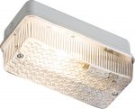 Industrial Style Outdoor Bulkhead Prismatic Diffuser B22 Grey Base IP65