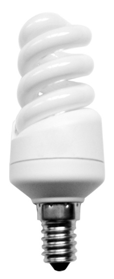 Mini Spiral 9w SES Warm White Flourescent Light Bulb