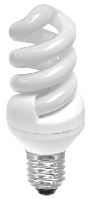 Mini Spiral 7w ES Warm White Flourescent Light Bulb