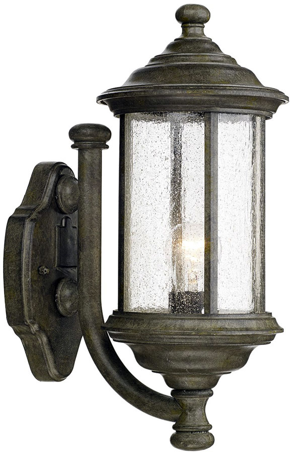 Dar Brompton Traditional Outdoor Wall Light Old Iron Finish